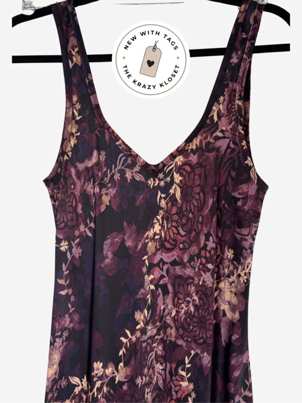 Free People Worth The Wait Bias Sleek Slip Black Combo Side-Slit MEDIUM NWT - Picture 3 of 13